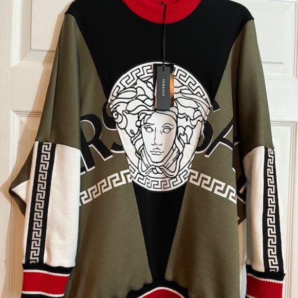 Versace Colorblock Logo Graphic Sweatshirt (Size M) - Picture 1 of 7